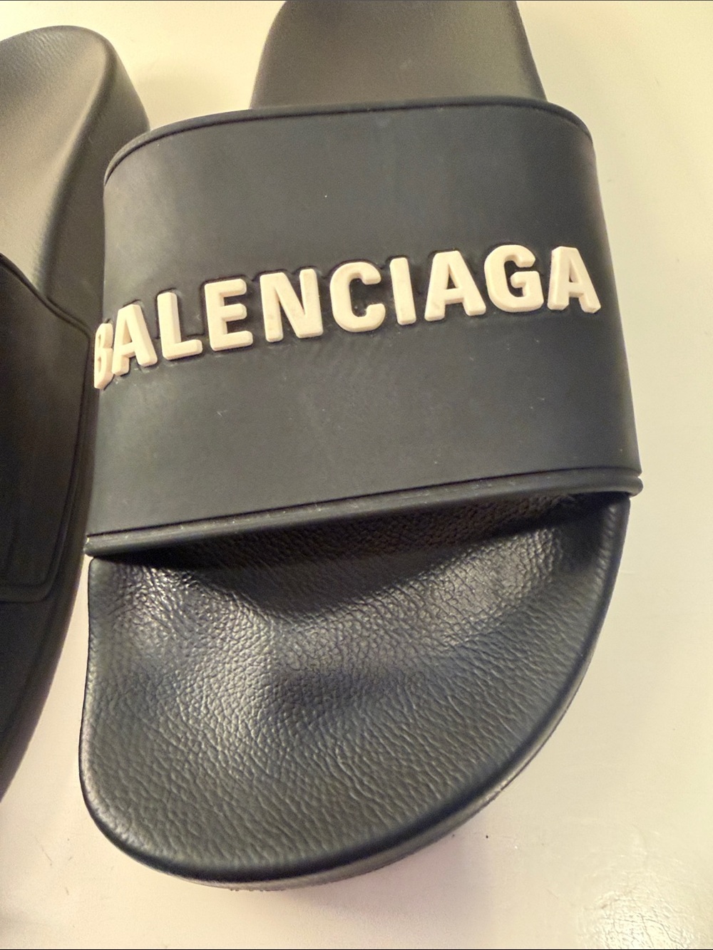 Balenciaga Pool Slides – Men’s Black/White Logo | Size EU 40 / US 7 - Picture 4 of 10